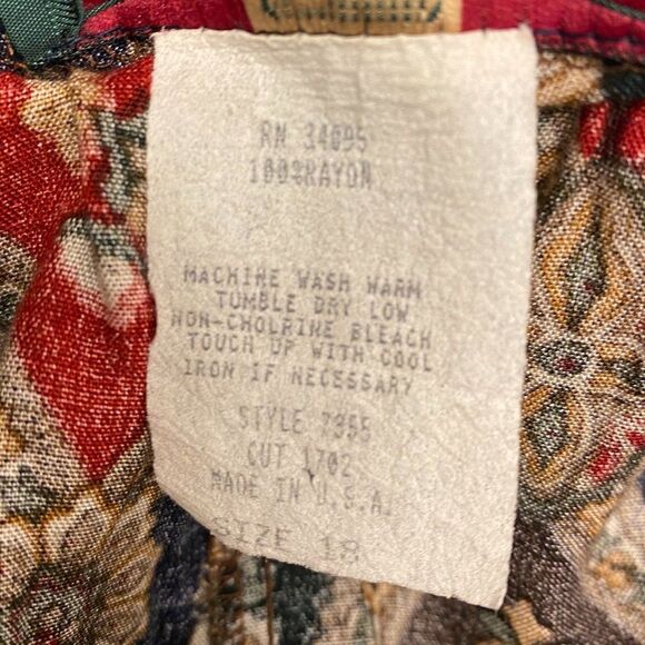 Orvis Boho Maxie Cotton Multi Color Maxi Skirt Women Size 18 - Picture 4 of 5